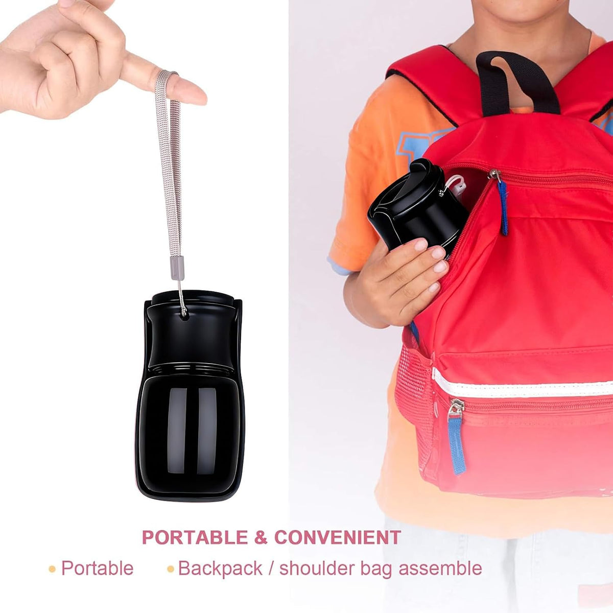 Portable Dog Water Bottle, Foldable Water Bottle for Dog, Black, 12Oz